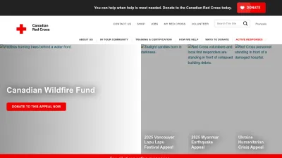 Screenshot of Redcross.ca
