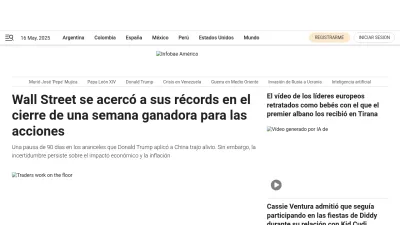 Screenshot of Infobae.com
