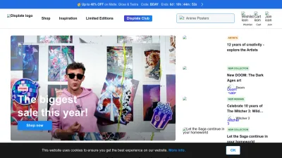 Screenshot of Displate.com