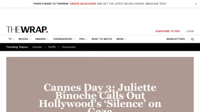 Screenshot of Thewrap.com
