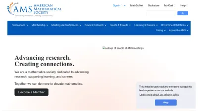 Screenshot of Ams.org