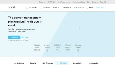 Screenshot of Plesk.com