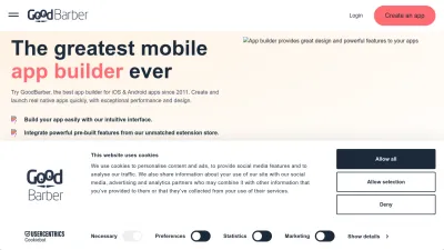 Screenshot preview of goodbarber.com