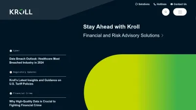 Screenshot of Kroll.com