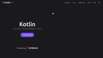 Screenshot of Kotlinlang.org