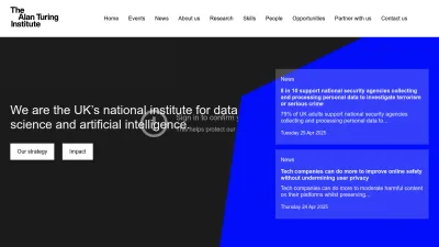 Screenshot of Turing.ac.uk