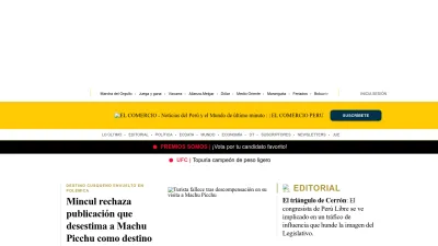 Screenshot preview of elcomercio.pe