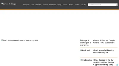 Screenshot of Extremetech.com