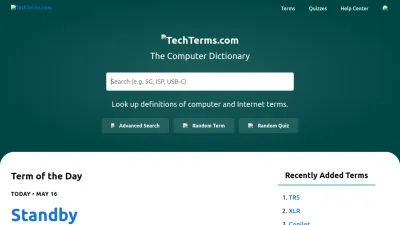 Screenshot of Techterms.com