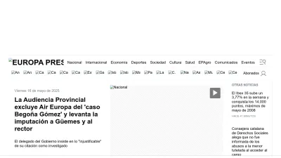 Screenshot of Europapress.es