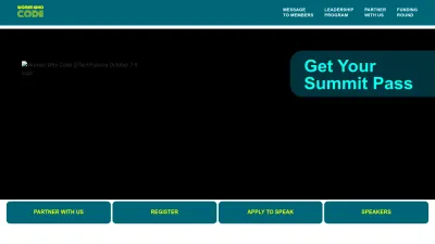 Screenshot of Womenwhocode.com