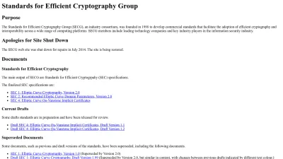 Screenshot of Secg.org