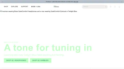 Screenshot preview of bose.com