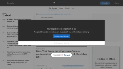 Screenshot preview of cleveland.com