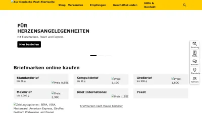 Screenshot of Deutschepost.de