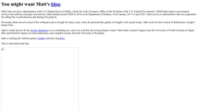 Screenshot of Mattcutts.com