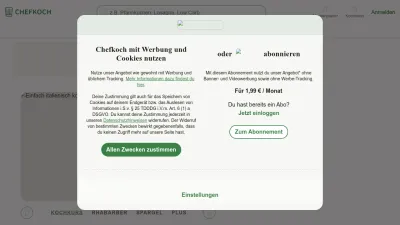Screenshot preview of chefkoch.de
