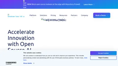 Screenshot of Sonatype.com