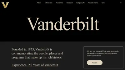 Screenshot of Vanderbilt.edu