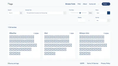 Screenshot of Fonts.bunny.net