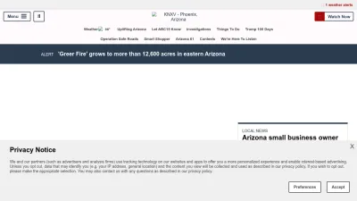 Screenshot of Abc15.com