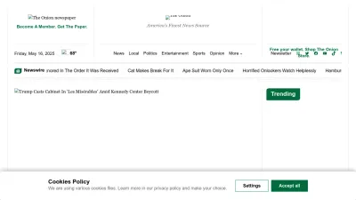 Screenshot of Theonion.com