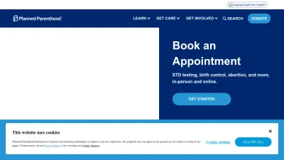 Screenshot of Plannedparenthood.org