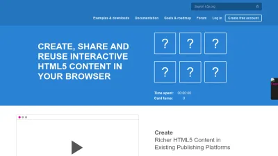 Screenshot of H5p.org