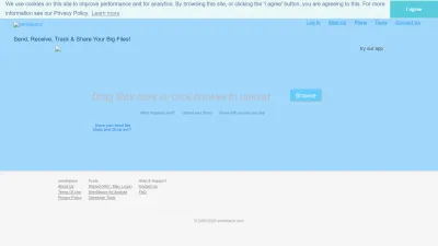 Screenshot of Sendspace.com