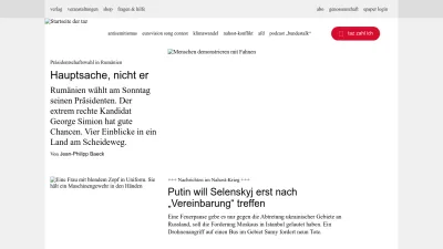 Screenshot preview of taz.de