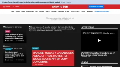 Screenshot of Torontosun.com