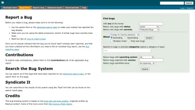 Screenshot of Bugs.mysql.com