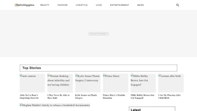Screenshot preview of hellogiggles.com