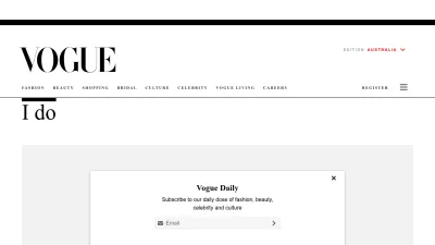Screenshot preview of vogue.com.au