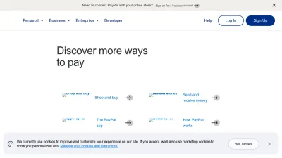 Screenshot of Sandbox.paypal.com