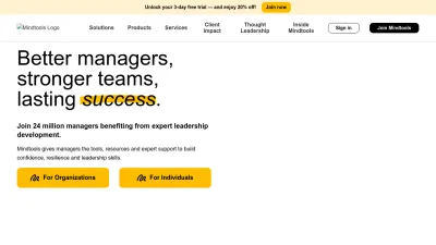 Screenshot of Mindtools.com