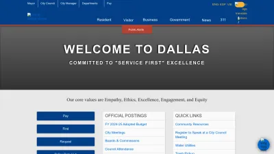 Screenshot of Dallascityhall.com
