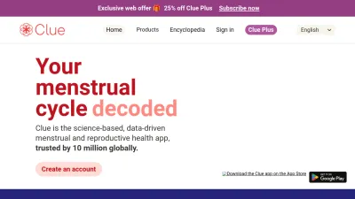Screenshot of Helloclue.com
