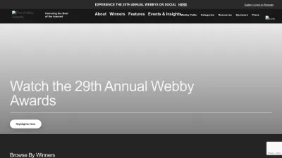 Screenshot preview of webbyawards.com