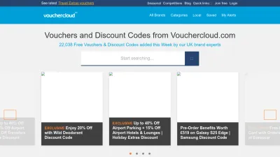 Screenshot preview of vouchercloud.com