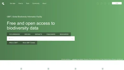 Screenshot of Gbif.org