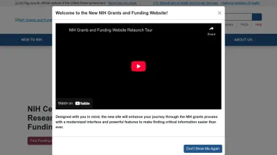Screenshot of Grants.nih.gov