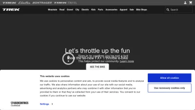 Screenshot of Trekbikes.com