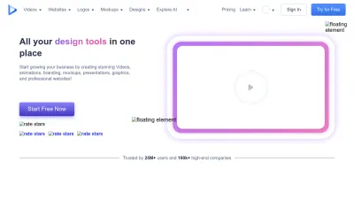 Screenshot preview of renderforest.com