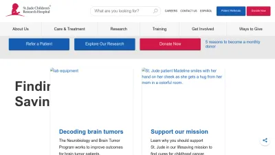 Screenshot of Stjude.org