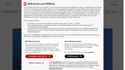 Screenshot of Stern.de