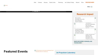 Screenshot preview of caltech.edu