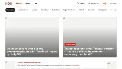 Screenshot preview of nos.nl