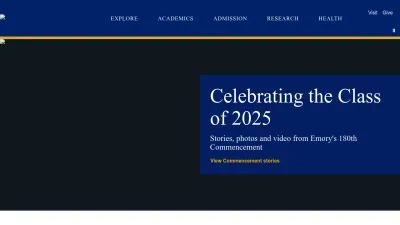 Screenshot of Emory.edu