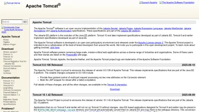 Screenshot preview of tomcat.apache.org